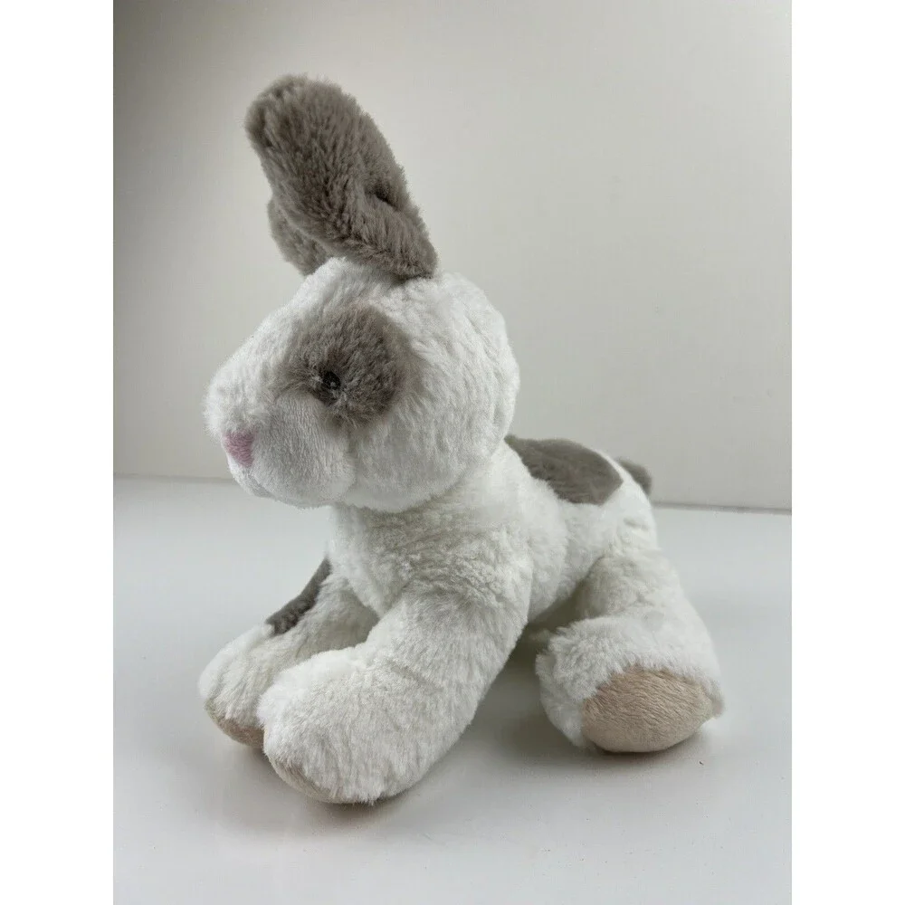 Carter’s Bunny Rabbit Plush Stuffed Animal Lovey Baby Toy 2016 White Gray Cuddly